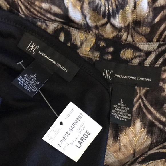 INC NWT Pullover Semi-Sheer Blouse w Camisole - Picture 4 of 4